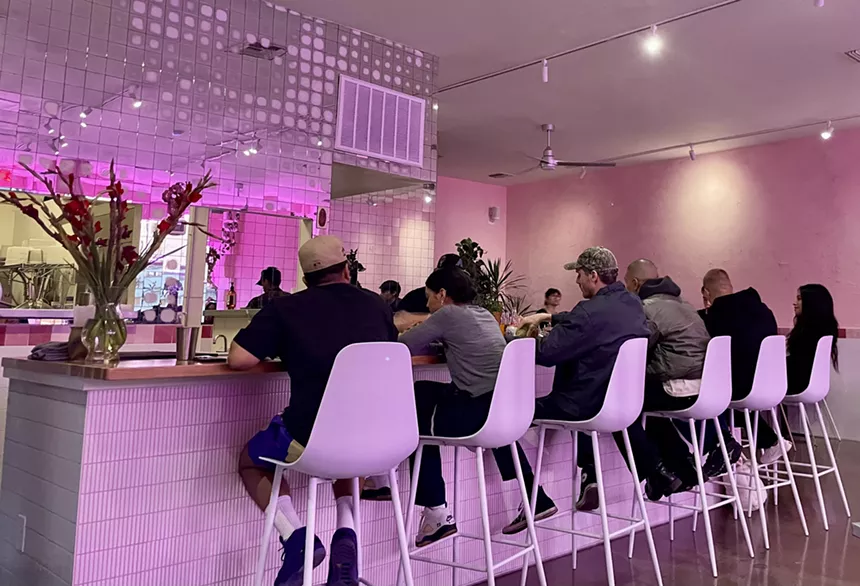 A view of the bar at Huarachis Taqueria.