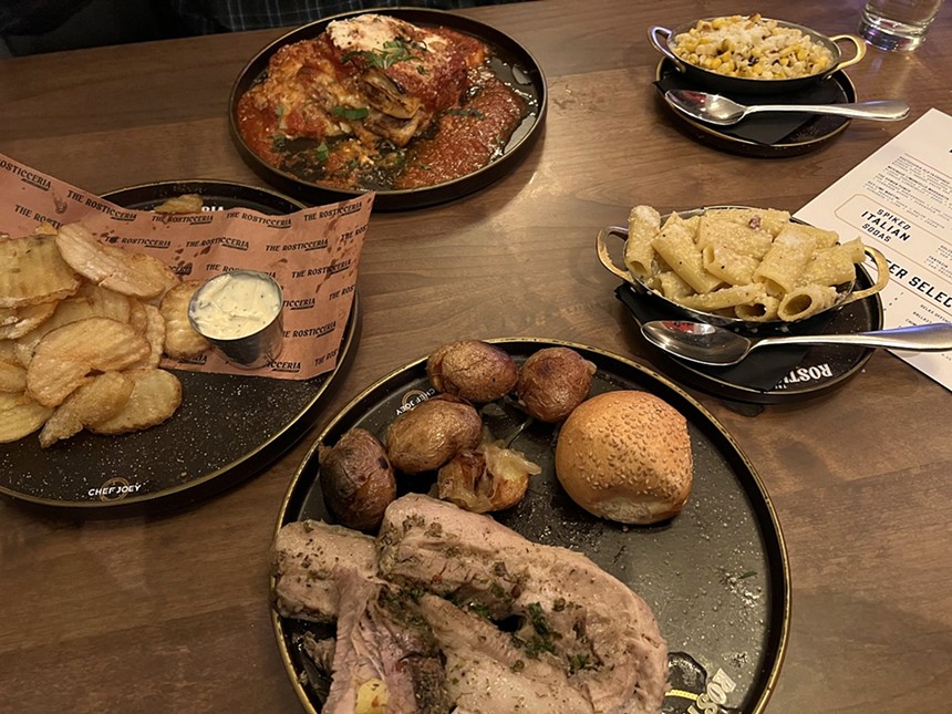 Plates at The Rosticceria.
