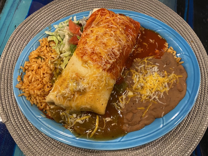 Smothered burrito at Little Anita's.