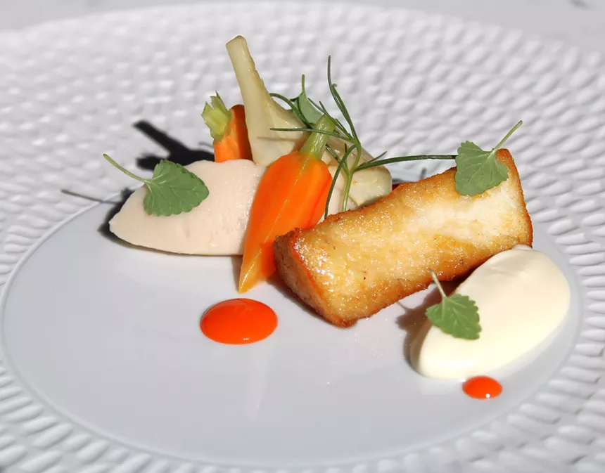 Fine dining plate.