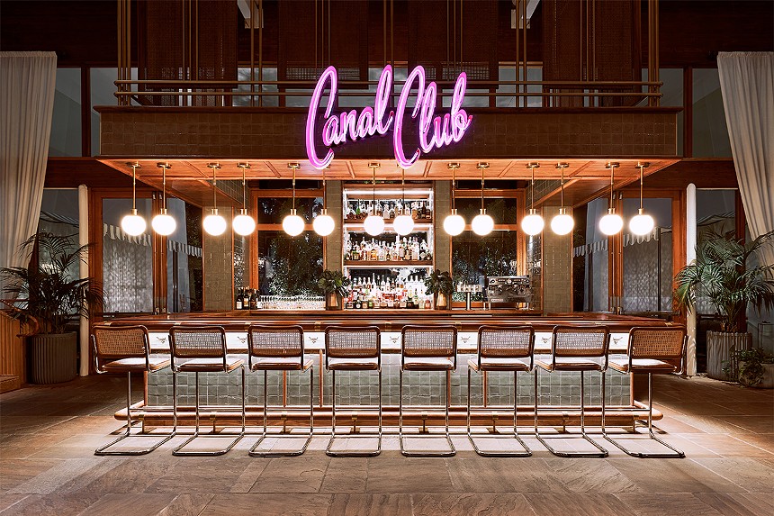 Bar at The Canal Club.