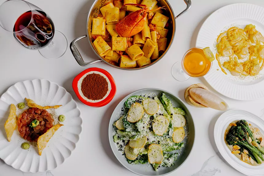 A tablescape of dishes from Ambrogio15.