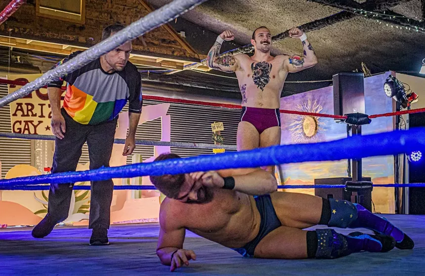 Wrestler at Arizona Gay Rodeo