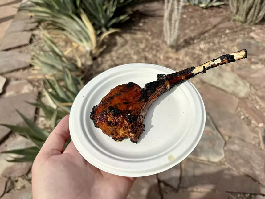 Grilled lamb chop.