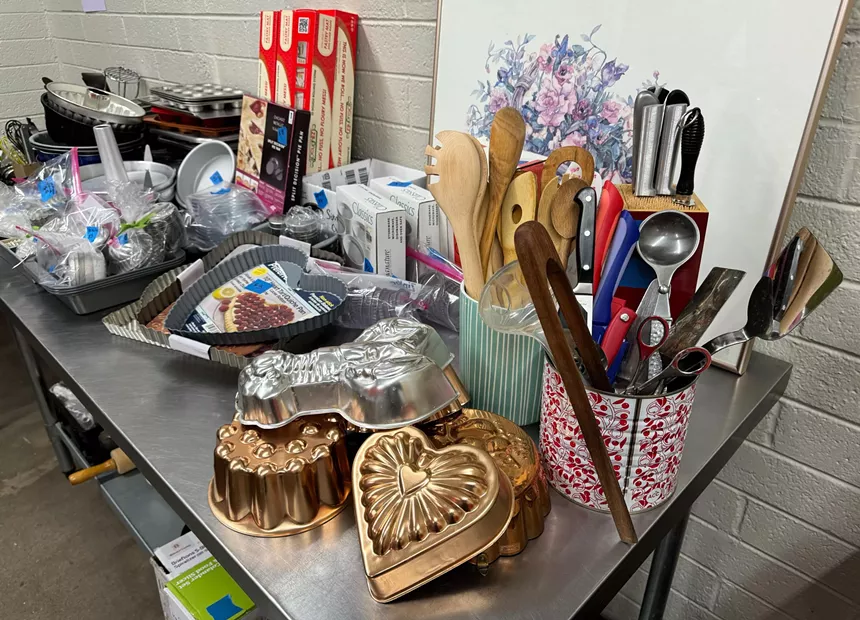 Bakingware for sale at the Culinary Rummage Sale.