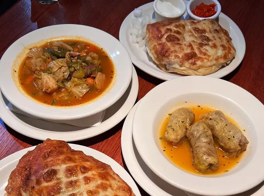A spread at Old Town Sarajevo.