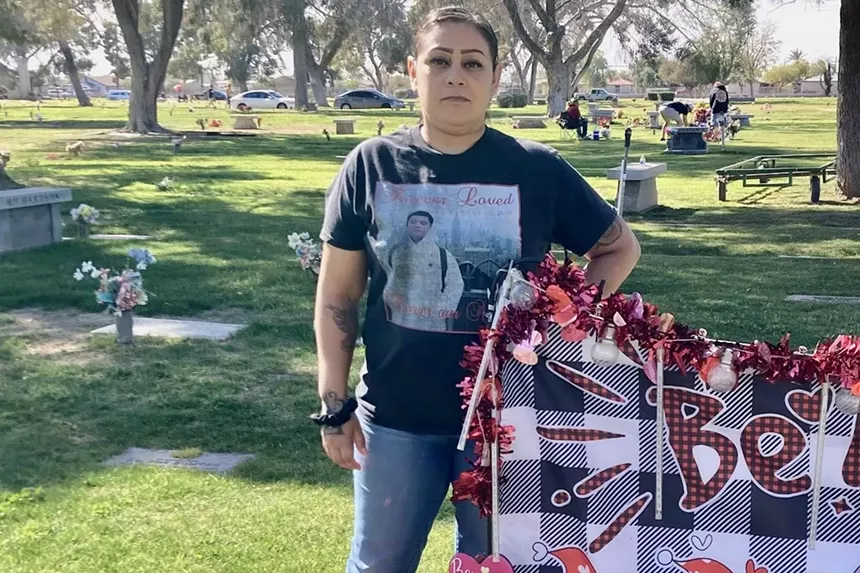 Angelica Reyes in cemetery