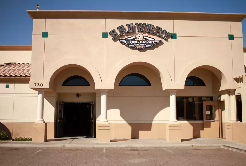 Outside Flying Basset Brewing.