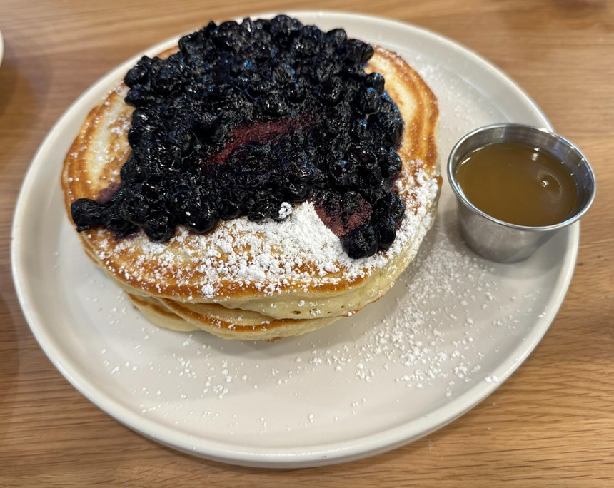 Blueberry panckes from The Eleanor.
