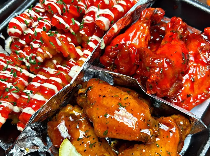 Wings and fries from Ace of Wingz.