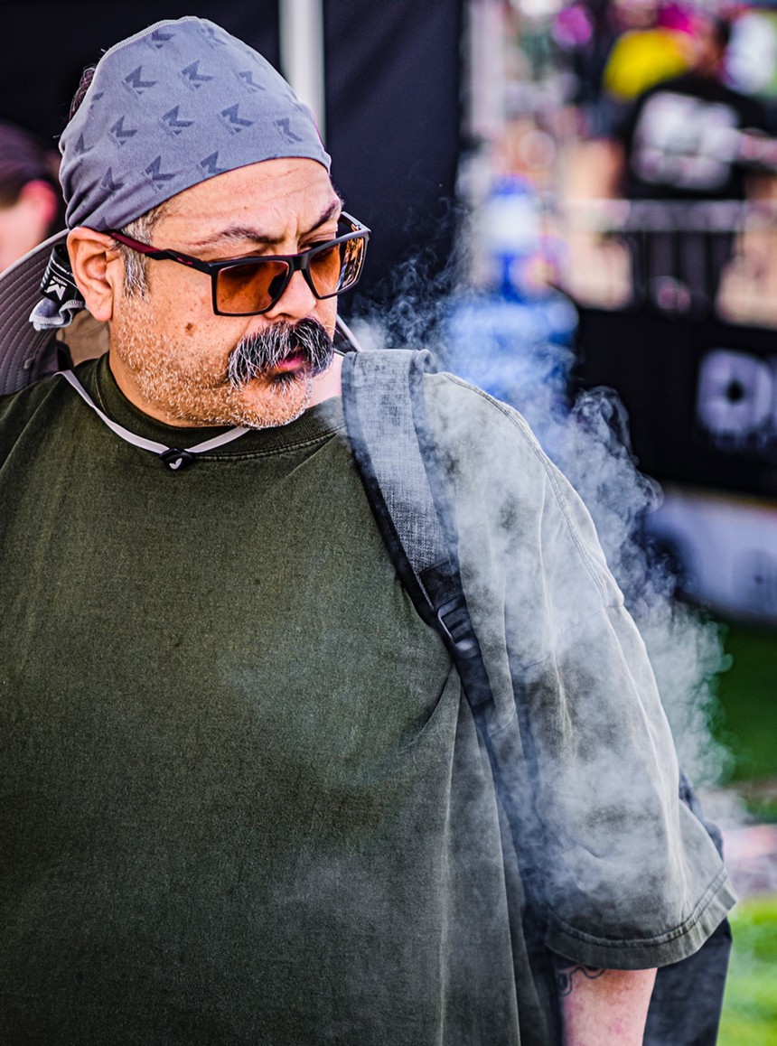 Errl Cup attendee smoking