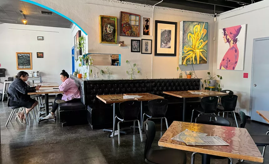The dining room at Carly's Bistro.