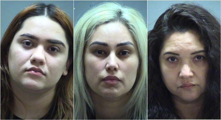 Mugshots of three women