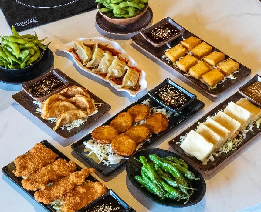 Appetizers from BoSa Kobe Hot Pot.
