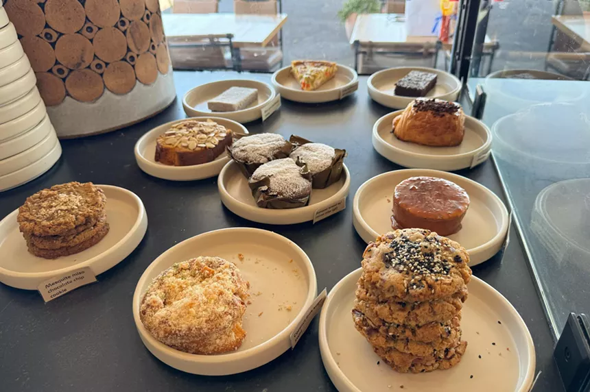 The pastry case at Valentine.