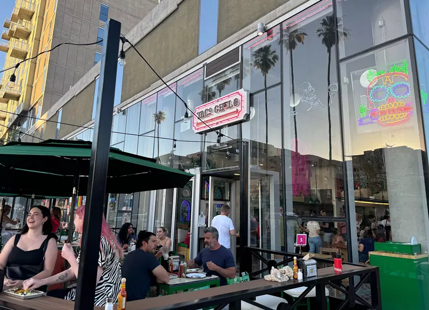 The patio at Taco Chelo.