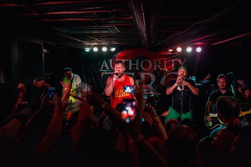 A band playing onstage.