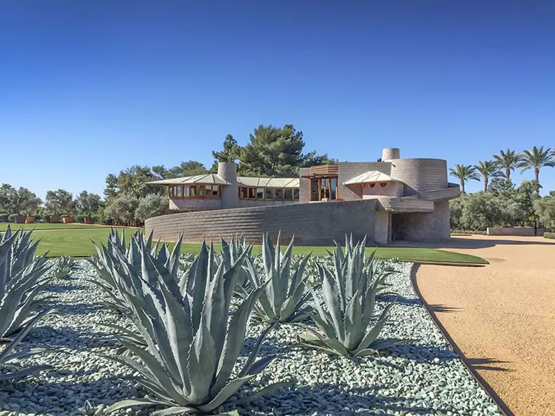 The David and Gladys Wright House in Phoenix, Arizona.