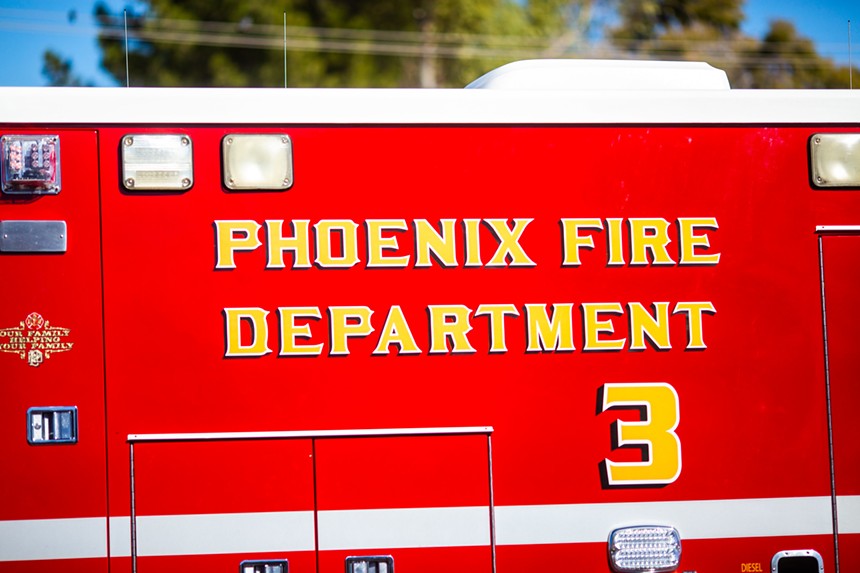 A Phoenix Fire  Department vehicle
