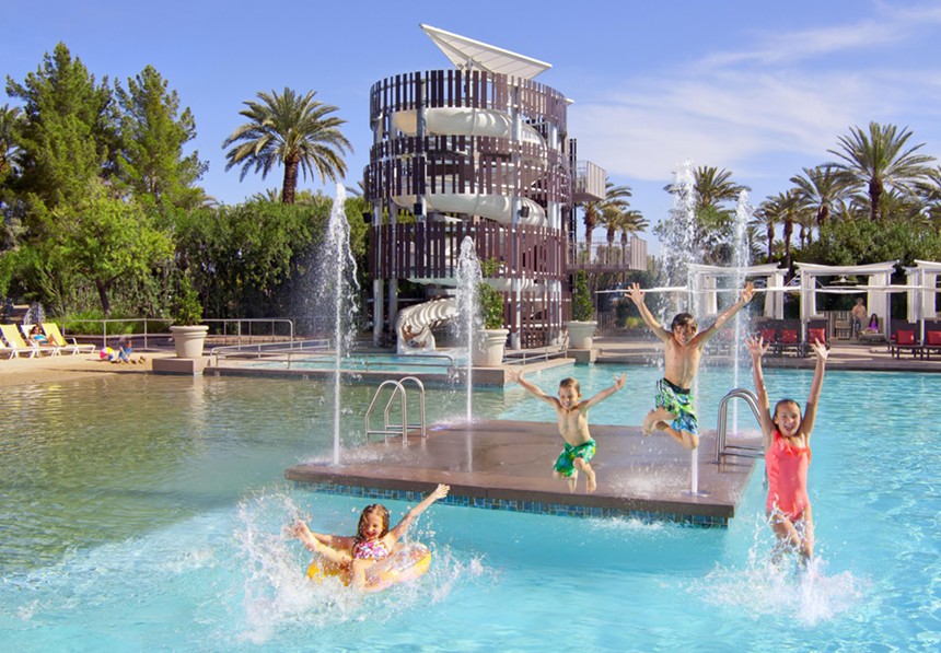 Children playing at a waterpark.