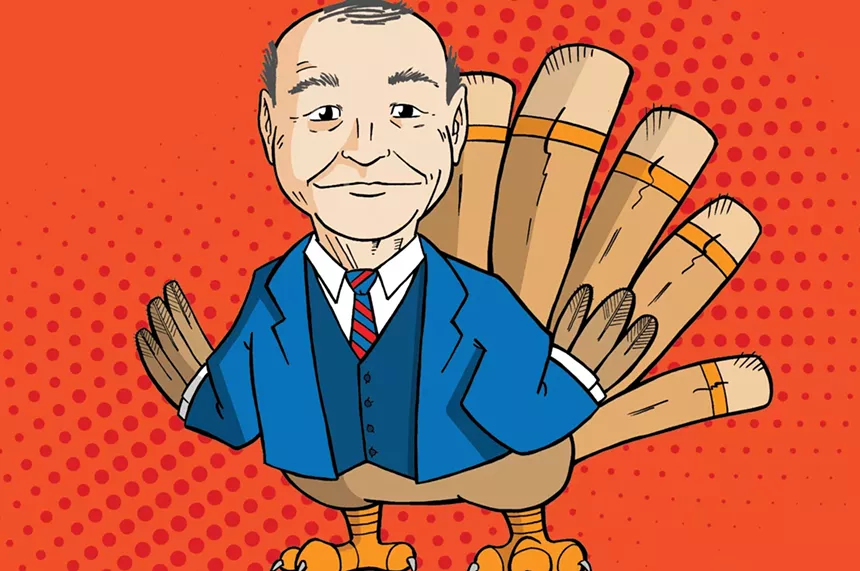 a cartoon turkey with the head of tom horne