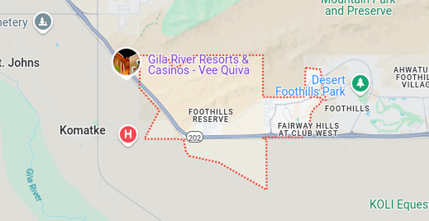 A map of the 85045 zip code