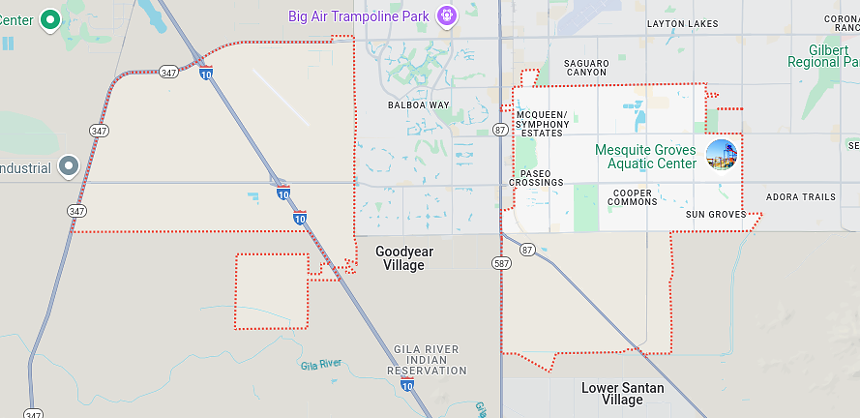 A map of the 85249 zip code