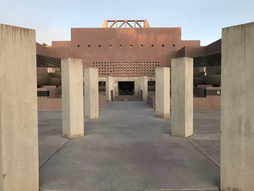 The exterior of a museum.