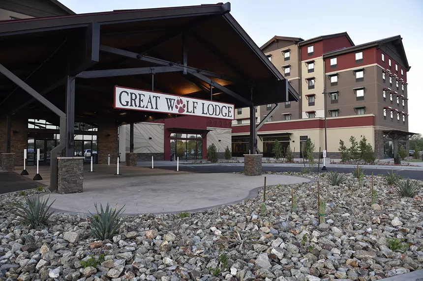 The exterior of a hotel.