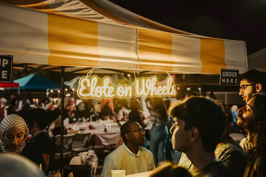 A food stall at a festival.
