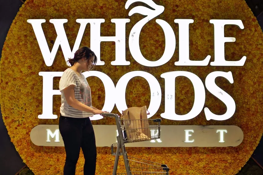 A shopper at Whole Foods Market.