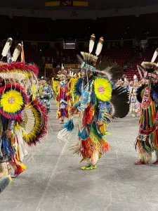Dancers at a Native American powwow.