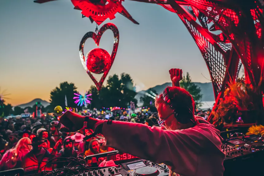 A DJ at a music festival.