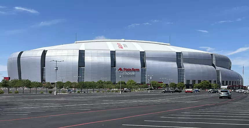State Farm Stadium in Glendale, Arizona.