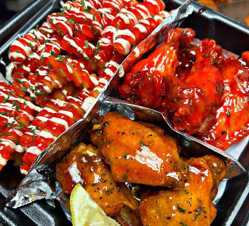 Wings and fries from Ace of Wingz.