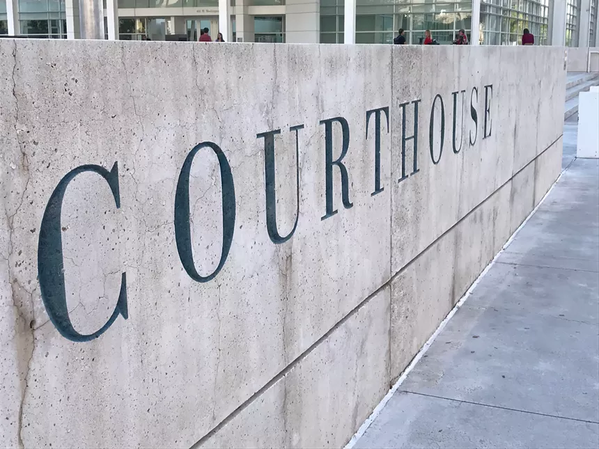 the exterior of a courthouse