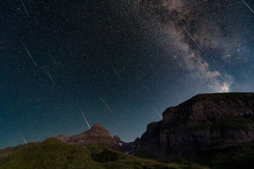 A meteor shower.