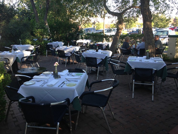 The patio at Tempe's fine-dining restaurant House of Tricks. - TERESA TRAVERSE