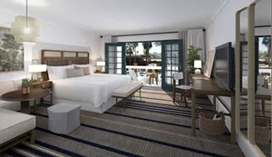 The 204 guest room will soon include private outdoor patios and balconies and redesigned bathrooms. - COURTESY OF THE SCOTT RESORT & SPA