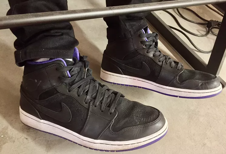Escoto highly recommends Air Jordans and Gold Toe socks for being on one's feet all day. - LAUREN CUSIMANO