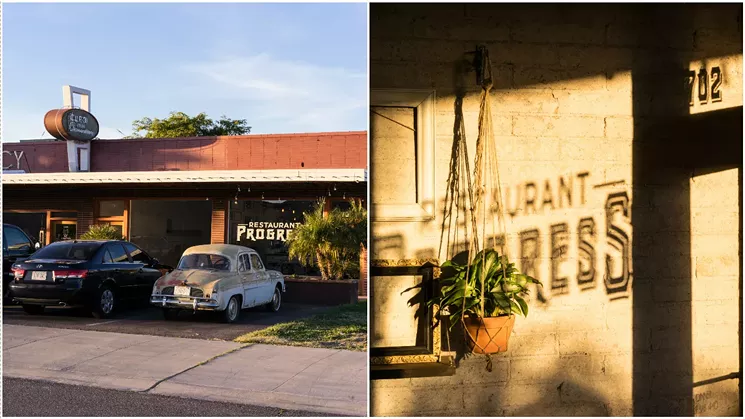 Left: The historic Melrose Pharmacy building is now home to one of the neighborhood's few upscale (albeit, casual) dining options. - SHELBY MOORE