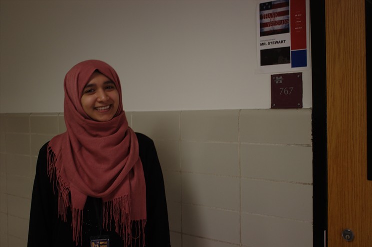 Noor Alhasany, an Iraqi-American student at Maryvale High School, inspired the school to celebrate World Hijab Day. - ANTONIA FARZAN