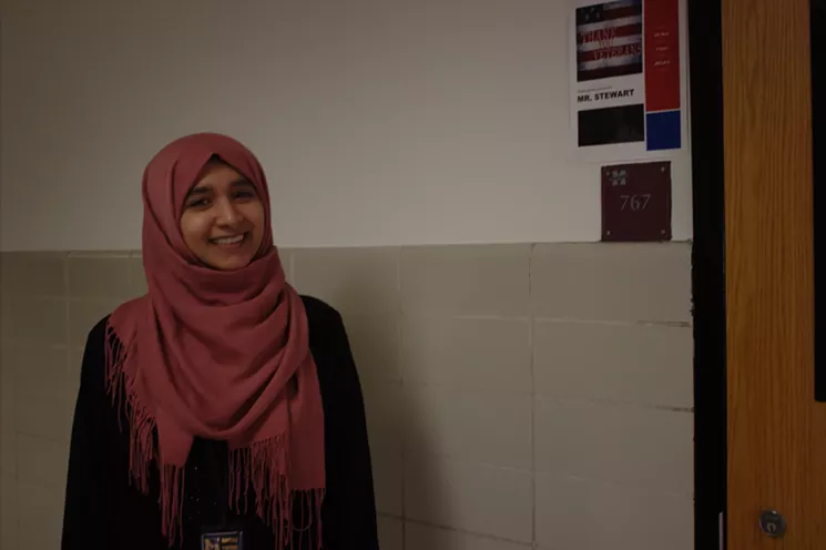 Noor Alhasany, an Iraqi-American student at Maryvale High School, inspired the school to celebrate World Hijab Day. - ANTONIA FARZAN