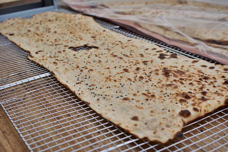 In order to be considered authentic, sangak bread needs to be made in a specialty oven. Saffron JAK's oven is the only one like it in Arizona. - STEPHANIE FUNK