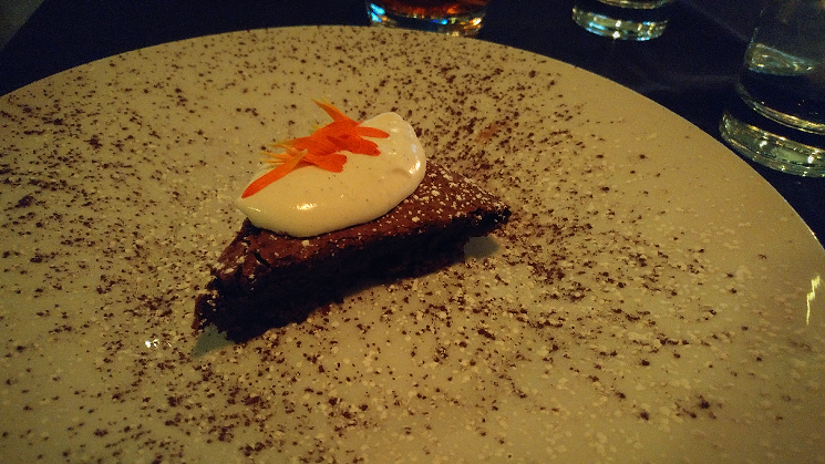 The Gâteau Victoire, or flourless chocolate cake, at Posh in Scottsdale. - PATRICIA ESCARCEGA