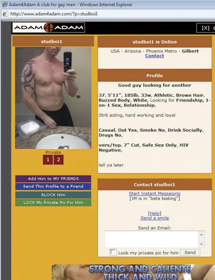 Exhibit one in why Babeu will not be nominated for a position requiring confirmation by the U.S. Senate. - ADAM4ADAM.COM