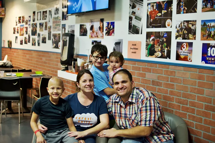 The Crunch50 family: Heather and Alex Ramon with their children Patrick (10), Anthony (7), and Elianna (15 months). - STEPHANIE FUNK