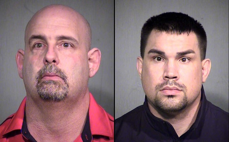 The mugshots of Timothy Piegari (left) and Brandon Draper (right). - MARICOPA COUNTY SHERIFF'S OFFICE