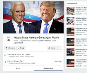 The Facebook event page for the Phoenix MAGA march does not inspire confidence. - VIA FACEBOOK