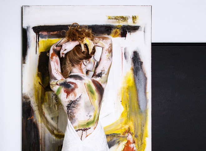See Mark Greenawalt transform the human body into a canvas at Lotus Contemporary Art. - MARK GREENAWALT
